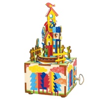 Деревянный 3D конструктор - музыкальная шкатулка Robotime "Castle in the sky" - AM307